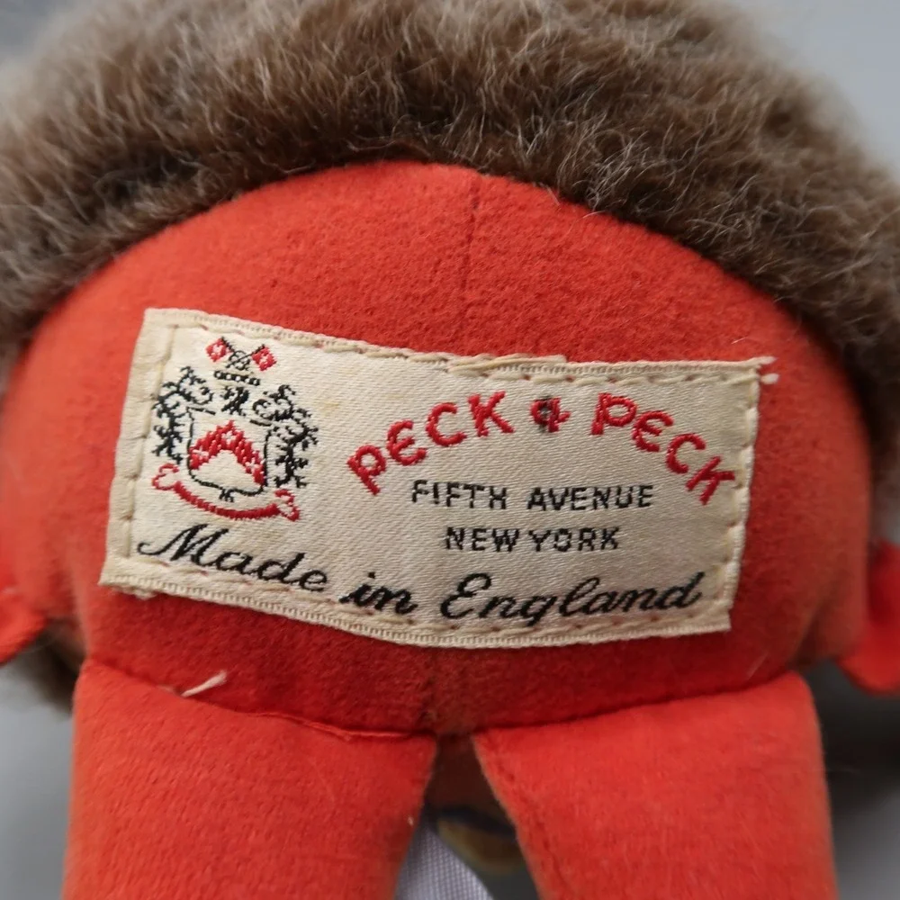 Plush Hedgehog Hedgehog Peck & Peck England Vintage Toy 6 inch tall Antique